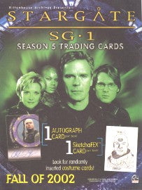 Stargate SG-1 Season 5 Trading Card Sell Sheet