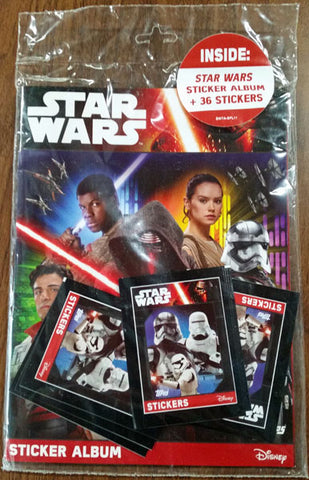 Star Wars the Force Awakens Sticker Album with 36 Stickers