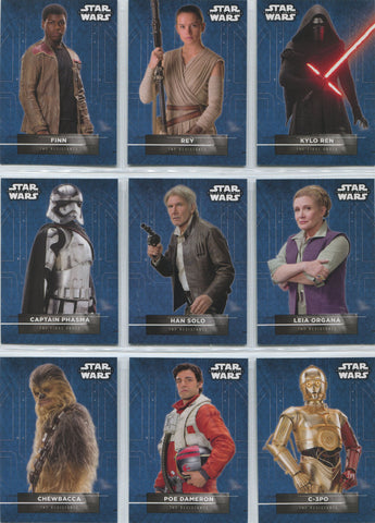 Star Wars the Force Awakens Series 2 Sticker 18 Card Chase Set