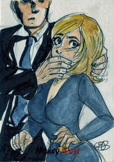Honey West Moonstone 5finity Sketch Card by Amber Stone
