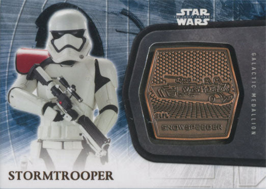 Star Wars the Force Awakens Series 2 Bronze Medallion 21 Stormtrooper Chase Card