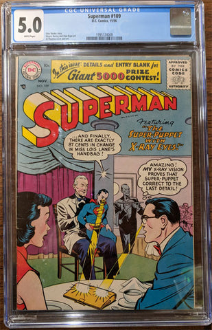 Superman (1st Series) 109 Graded CGC 5.0 1956