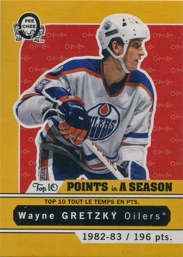 O-Pee-Chee Retro Hockey 2017-18 Top Ten Points Subset Card T-6 Wayne Gretzky