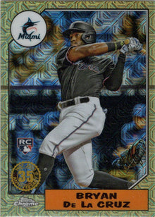 Topps Series One Baseball 2022 Chrome Silver Card T87C-20 Bryan De La Cruz