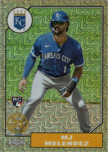 Topps Series One Baseball 2022 Chrome Silver Card T87C-58 MJ Melendez