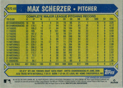 Topps Series One Baseball 2022 Chrome Silver Card T87C-66 Max Scherzer