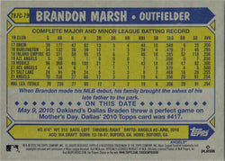 Topps Series One Baseball 2022 Chrome Silver Card T87C-79 Brandon Marsh