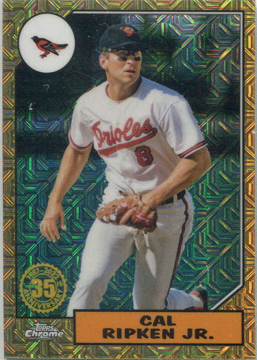 Topps Series One Baseball 2022 Chrome Silver Card T87C-86 Cal Ripken Jr.