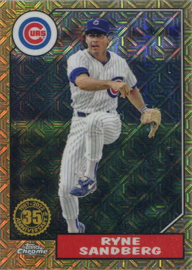 Topps Series One Baseball 2022 Chrome Silver Card T87C-92 Ryne Sandberg