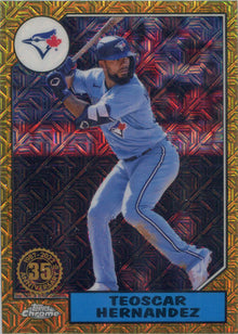 Topps Series Two Baseball 2022 Chrome Silver Card T87C2-17 Teoscar Hernandez