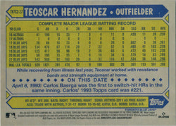 Topps Series Two Baseball 2022 Chrome Silver Card T87C2-17 Teoscar Hernandez