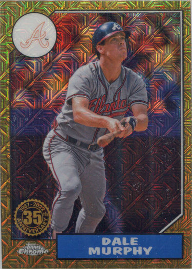 Topps Series Two Baseball 2022 Chrome Silver Card T87C2-27 Dale Murphy