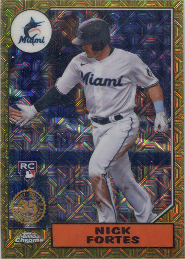 Topps Series Two Baseball 2022 Chrome Silver Card T87C2-4 Nick Fortes