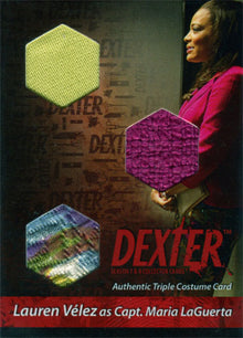 Dexter Seasons 7 & 8 Costume Wardrobe Card TC Laura Velez Capt. Maria LaGuerta