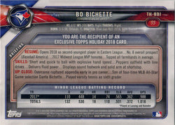 Topps Holiday Baseball 2018 Bowman Base Card TH-BBI Bo Bichette