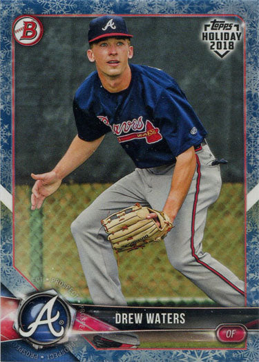 Topps Holiday Bowman Baseball 2018 Wht. Snow Parallel Card TH-DW D. Waters 08/50