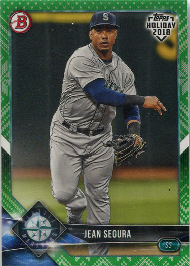 Topps Holiday Baseball 2018 Green Border Parallel Card TH-JSE Jean Segura 87/99