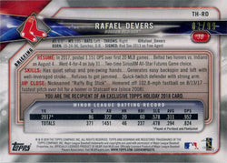 Topps Holiday Baseball 2018 Green Border Parallel Card TH-RD Rafael Devers 02/99