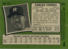 Topps Heritage Baseball 2020 Purple Chrome Refractor Card THC-312 Carlos Correa