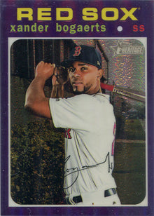 Topps Heritage Baseball 2020 Purple Chrome Refractor Card THC-345 X. Bogaerts