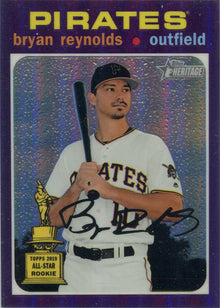 Topps Heritage Baseball 2020 Purple Chrome Refractor Card THC-383 Bryan Reynolds