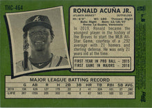 Topps Heritage Baseball 2020 Purple Chrome Refractor Card THC-464 R. Acuna Jr.