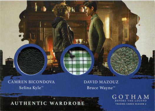 Gotham Season 2 Costume Wardrobe Card TM2 Selina Kyle & Bruce Wayne