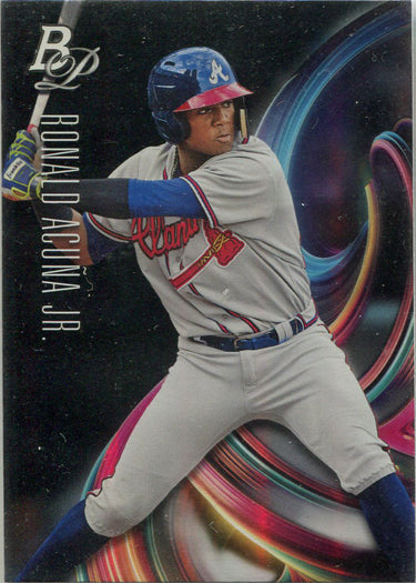 Bowman Platinum Baseball 2018 Top Prospects Autograph Card TOP-2 Ronald Acuna Jr