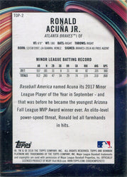 Bowman Platinum Baseball 2018 Top Prospects Autograph Card TOP-2 Ronald Acuna Jr