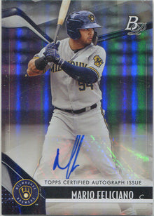 Bowman Platinum Baseball 2021 Top Prospects Auto Card TOP-82 Mario Feliciano