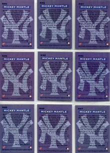 Topps Stadium Club Baseball 1996 Complete Mickey Mantle Insert Set MM1-MM19