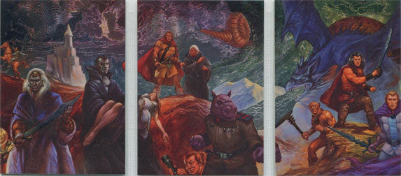 Jeff Easley Fantasy Art 1995 3-Card Metallic Storm Panorama MS4-6 Realms Of TSR