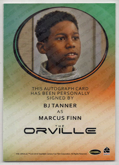 Orville Archives Autograph Card BJ Tanner as Marcus Finn (Bordered)