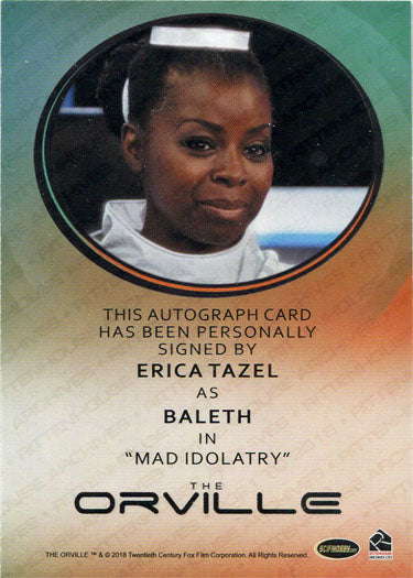 Orville Season 1 Autograph Card Erica Tazel as Baleth