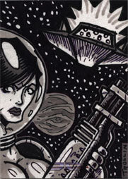 Galaxgals Eradication Daniel Thollin Rare Artist Sketch Card
