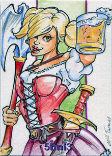 Female Persuasion Series 5 TFP5 5fini3 Sketch Card by Cliff Thomas V4