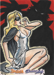 Moonstone Domino Lady & The Spider Sketch Card by Robin Thompson v3