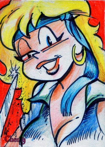 Cherry Series 3 Sketch Card by Robin Thompson