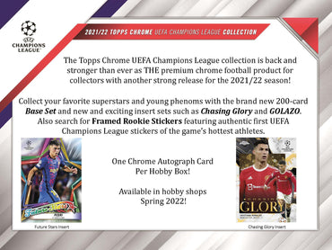 Topps 2021-22 Chrome UEFA Champions League Soccer Hobby Lite Box