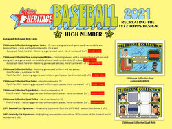 2021 Topps Heritage High Number Baseball Factory Sealed Hobby Box