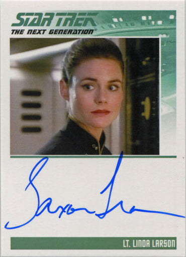 Star Trek TNG Portfolio Prints S2 Autograph Card Saxon Trainor as Linda Larson