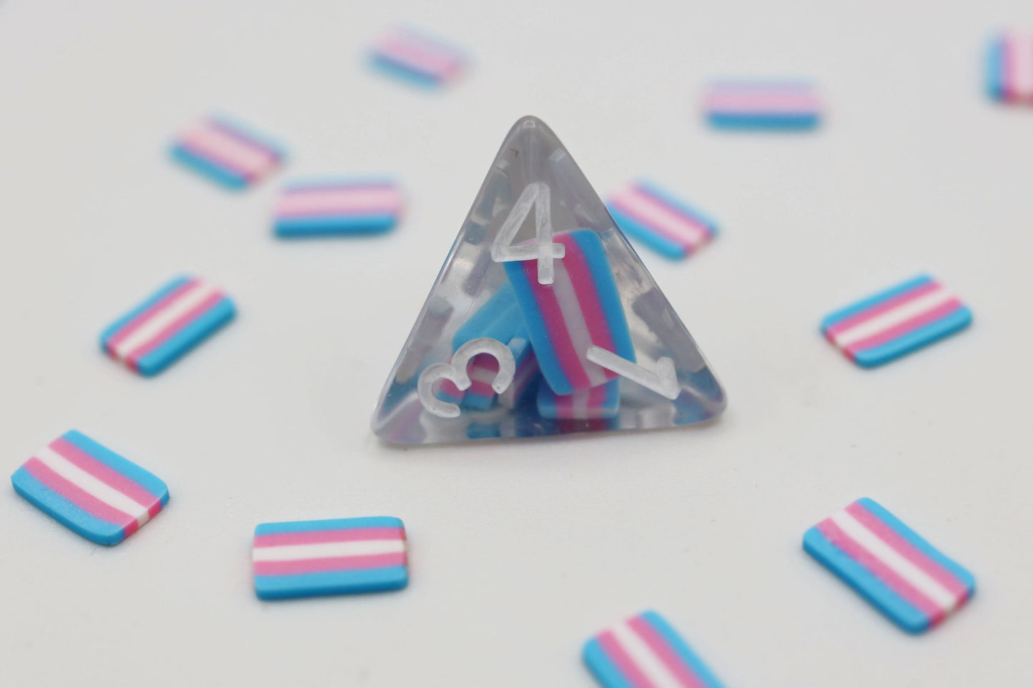 Foam Brain RPG Dice Set: Pride - Transgender Flag