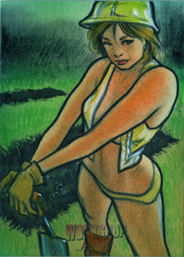 Workshop Babes 5finity 2017 DE Dealer Exclusive Sketch Card by Huy Truong