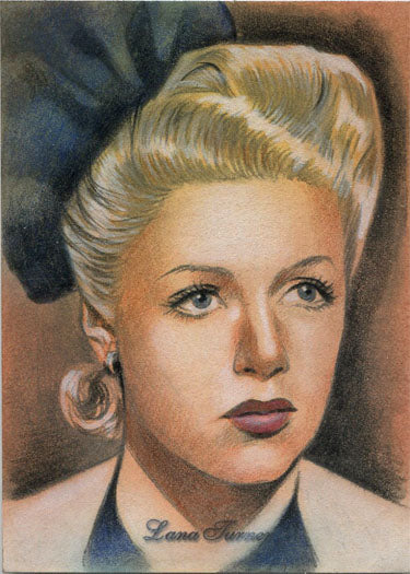 Classic Hollywood Starlets 5finity Lana Turner Sketch Card by Huy Truong V2