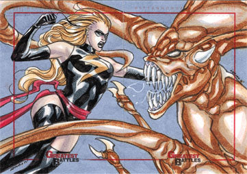 Marvel Greatest Battles 2013 Sketch Card Puzzle by Arley Tucker