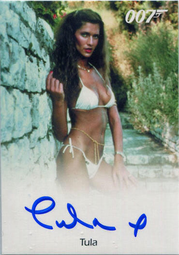 James Bond Archives 2017 Final Autograph Card Tula as Girl at Pool
