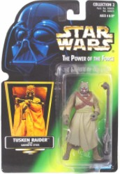 Star Wars POTF Tusken Raider Action Figure Green Card
