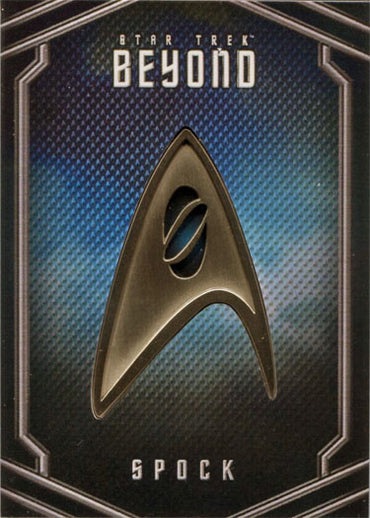Star Trek Beyond UB2 Zachary Quinto as Spock Uniform Pin Chase Card