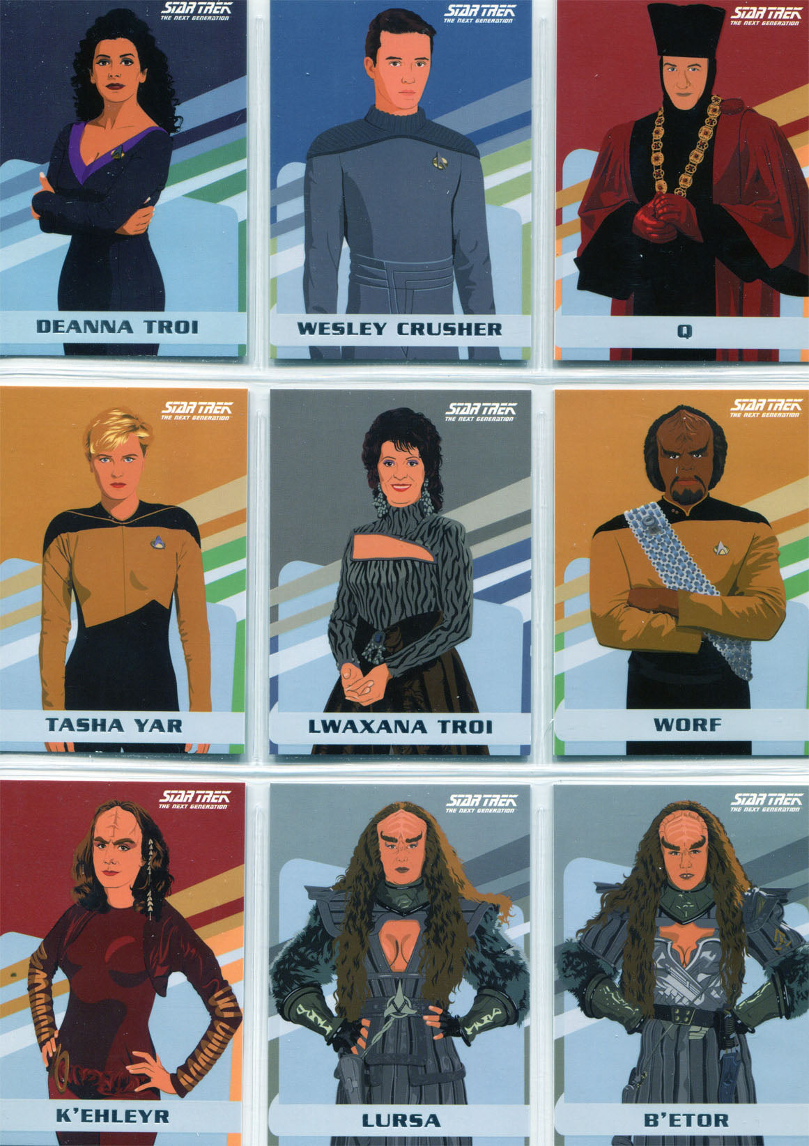 Star Trek TNG Portfolio Prints S1 Universe Gallery Complete 9 Chase Set