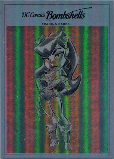 DC Comics Bombshells Rainbow Foil Variant V6 Wonder Woman Sketches Chase Card